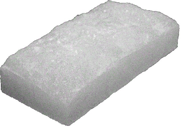 картинка Соляной кирпич, с натуральной стороной из Гималайской соли белый. Pramodan (200x100x50) 
