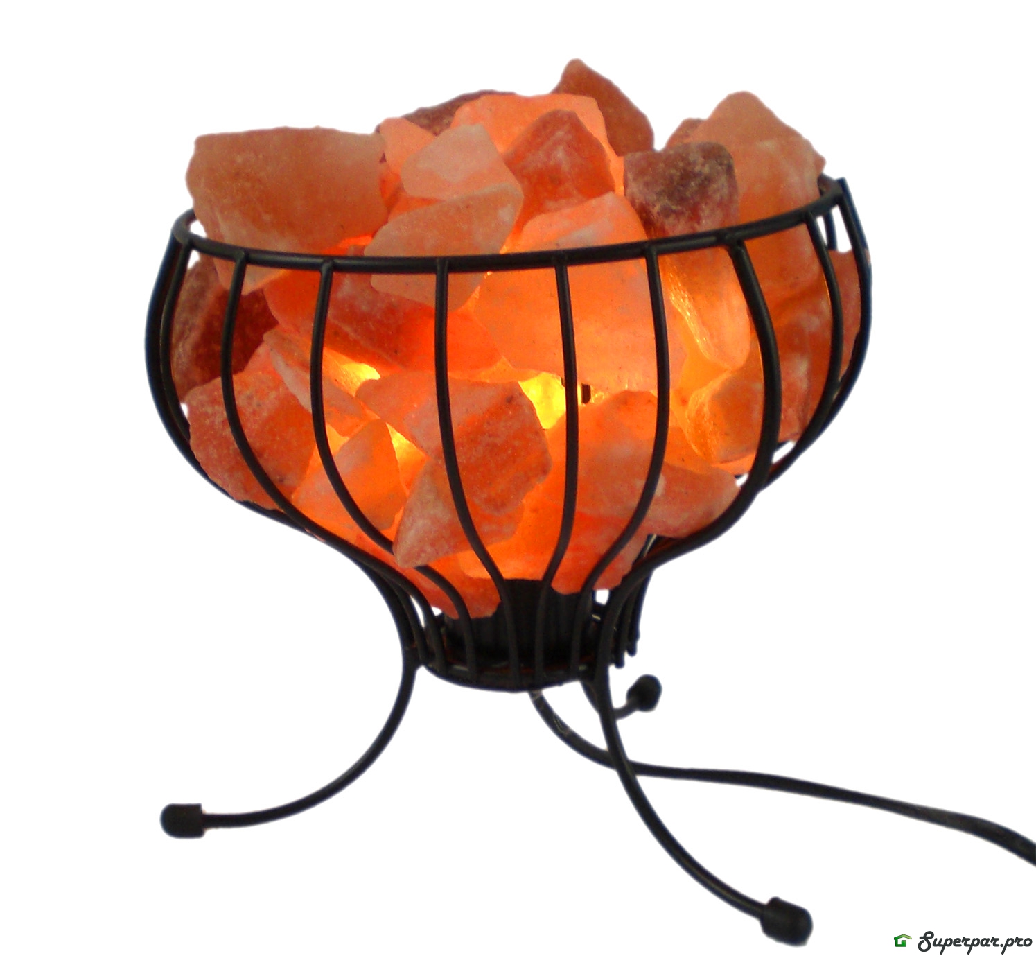 картинка Соляная лампа в форме корзины из Гималайской соли Pramodan 